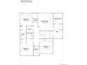 Layout of the 2nd floor featuring an owner's suite, three bedrooms, three baths, a walk-in closet, and a laundry at 2184 S Gold Bug Ct, Aurora, CO 80018