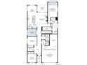 Detailed floor plan showcasing an open-concept layout with a gourmet kitchen and a primary bedroom suite at 6368 Verve Ln, Parker, CO 80134