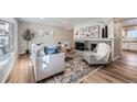 Inviting living room features a cozy fireplace and stylish décor at 6914 E Briarwood Dr, Centennial, CO 80112