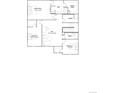 Second floor plan with bedrooms, bathrooms, laundry, and loft area at 3973 N Rome St, Aurora, CO 80019
