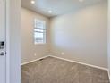 Bedroom showcasing neutral carpet and a window with natural light at 17467 E 89Th Way, Commerce City, CO 80022