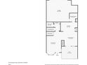 First floor plan showcasing the layout of the kitchen, living, and dining spaces at 570 Clarendon Loop, Castle Pines, CO 80108