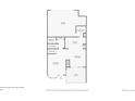Detailed floorplan of the first floor including the kitchen, living room, bathroom and garage at 570 Clarendon Loop, Castle Pines, CO 80108