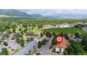 An aerial view showcases this lovely condo within a community near the mountains and open spaces at 850 W Moorhead Cir # 3L, Boulder, CO 80305