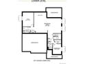 Detailed lower level floor plan featuring a recreation room, bedroom, bathroom, and unfinished areas at 938 Coal Bank Trl, Castle Rock, CO 80104