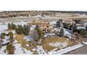 House with large backyard and driveway, viewed from above at 7285 Sagebrush Dr, Parker, CO 80138