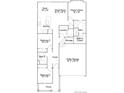 Detailed floor plan showcasing the layout of the home with labeled rooms and dimensions at 4689 Thistle Dr, Brighton, CO 80601