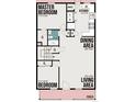 Detailed floor plan showcasing the layout of the home, including the kitchen and bedrooms at 2874 Rose Hill St, Strasburg, CO 80136