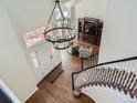 View from above showing entryway, staircase and living room at 10141 Brady Pl, Highlands Ranch, CO 80130