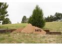 Unique sandstone address marker displaying the house number 3672 at 3672 Deer Creek Dr, Parker, CO 80138