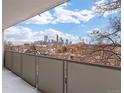 Private balcony overlooking the city skyline at 1085 N Lafayette St # 604, Denver, CO 80218