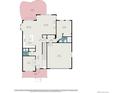 Detailed floorplan illustrating the layout of the home, including the living room, kitchen, and bedrooms at 2470 Robindale Way, Castle Rock, CO 80109
