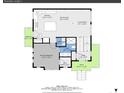 Floorplan featuring kitchen, dining area, living room, balcony, 2 baths, primary bedroom, WIC, foyer, and porch at 240 S Oak Hill St, Aurora, CO 80018