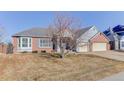 Well-maintained home boasts brick accents, a bay window, and a two-car garage at 10169 Briargrove Way, Highlands Ranch, CO 80126