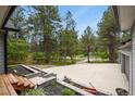 Long driveway with a well landscaped yard at 929 Tenderfoot Dr, Larkspur, CO 80118