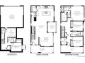 Detailed floor plan showcasing the layout of the basement, first floor, and second floor at 3864 W 82Nd Ln, Westminster, CO 80031