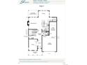 First floor plan showcasing a spacious kitchen, great room, and 2-car garage at 8864 Moonshimmer Trl, Littleton, CO 80125