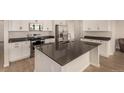 Contemporary kitchen design with a large center island, stainless appliances, and ample cabinet space at 16432 Snowbourn Dr, Parker, CO 80134