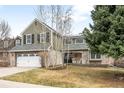 Charming two-story home with a two car garage and a beautifully landscaped front yard at 5951 E Irish Pl, Centennial, CO 80112