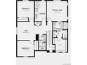Second floorplan featuring primary suite, bedrooms, bathrooms, laundry, and loft at 39743 Penn Rd, Elizabeth, CO 80107