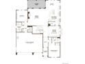 An open-concept floor plan features a gourmet kitchen, great room, study, and three car garage at 1696 Green Fern Pt, Castle Rock, CO 80104