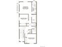 Detailed second floor plan featuring bedrooms, walk-in closet, and two baths, all thoughtfully designed for comfort at 4594 S Versailles St # A, Aurora, CO 80015