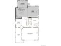 First-floor floorplan featuring gourmet kitchen, great room, dining room, study and 2-car garage at 24970 E 42Nd Ave, Aurora, CO 80019