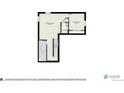 Basement floor plan with a recreation room, bedroom, and bathroom offers additional living space and storage at 2387 Bristol St, Superior, CO 80027