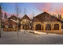 Mountain home exterior with stone and wood accents at 127 Windwood Cir, Breckenridge, CO 80424