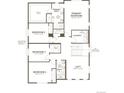 Second-floor plan boasting a primary bedroom with bath, 3 additional bedrooms, a bath, laundry and a loft at 445 S Salida St, Aurora, CO 80017