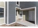 Close-up of the front door of this townhome at 11917 Monroe St, Thornton, CO 80233