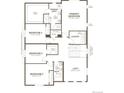 Second-floor layout featuring a primary bedroom with en-suite bath, three additional bedrooms, a loft, and laundry at 190 Lark Sparrow Way, Bennett, CO 80102
