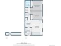 Floor plan shows the dimensions and layout of rooms on two floors, including the kitchen, bedrooms, and bathroom at 10001 E Evans Ave # D, Aurora, CO 80247