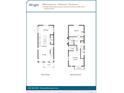 Floor plan features a 2 bed, 2 bath layout with a kitchen island and balcony off primary suite at 10337 Vaughn Ave, Commerce City, CO 80022