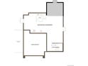 Unfinished basement floorplan with bath pre-plumb and potential for a 3-car garage, offering customizable space at 25303 E Warren Pl, Aurora, CO 80018