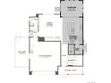 Open-concept floor plan featuring a gourmet kitchen, sunroom, great room, pocket office, and a 2-car garage at 25303 E Warren Pl, Aurora, CO 80018