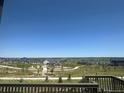 Scenic view showcasing a green landscape and neighborhood from a deck with wooden railings at 13350 Blue Amber Ct, Parker, CO 80134