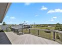 Peaceful deck showcasing the backyard landscape at 3596 Longs Peak Cir, Parker, CO 80138