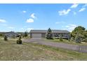 Expansive property showcasing a home, long driveway and large outbuilding at 3596 Longs Peak Cir, Parker, CO 80138