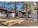 Unique condo community nestled among mature trees with landscaped grounds and walkways at 2378 Hearth Dr # 6, Evergreen, CO 80439