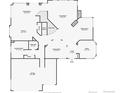Floor plan of the first floor of the home, highlighting the kitchen, living room, and dining room at 7858 Oban Ct, Lone Tree, CO 80124