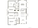 Detailed second floor floorplan featuring a primary bedroom and bath, laundry room, three bedrooms, loft, and bath two at 4471 Boone Cir, Brighton, CO 80601