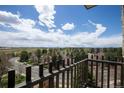 Spacious balcony area with great views of the neighborhood and trees at 14390 E Marina Dr # 601, Aurora, CO 80014