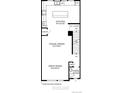 Second floor plan featuring a great room, kitchen, dining, and powder room at 694 Saddle Dr, Erie, CO 80516