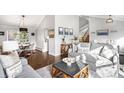 Inviting living room featuring hardwood floors and neutral tones at 10795 E Powers Dr, Englewood, CO 80111