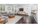 Bright living room features modern decor, dark wood floors, and an open layout at 3433 N Wabash St, Denver, CO 80238