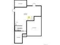 Basement floor plan showing unfinished basement space, crawlspace, and unexcavated areas at 4273 Ridgewalk Pt, Castle Rock, CO 80108