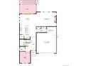 Detailed first floor plan featuring a study, kitchen, great room, dining area, and 2-car garage at 4273 Ridgewalk Pt, Castle Rock, CO 80108