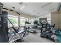 Well-lit gym with modern exercise equipment and large windows at 8470 S Little Rock Way # 101, Highlands Ranch, CO 80126