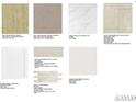Selection of flooring, countertop, and cabinet materials for a home's interior design at 3394 Backdrop Ct, Castle Rock, CO 80108